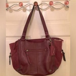 The Sak Kendra Satchel Burgandy Leather and Suede, NWOT